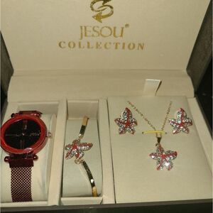 Jesou Watch, Necklace, earring‎ and bracelet set